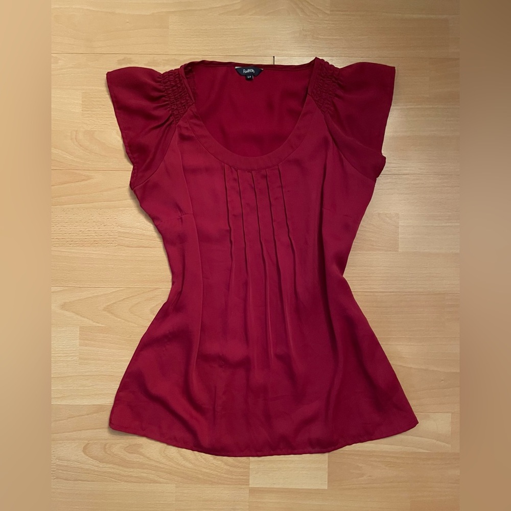 Red Silky Blouse